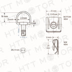 DZUS Quarter Turn Fairing Fasteners for - 15mm D Ring