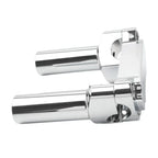 Chrome 4" Risers 1" Handlebar Clamp for Harley Fat Boy, Low Rider, Softail