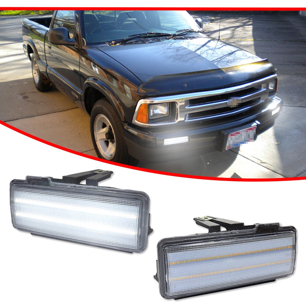 Clear Switchback LED Front DRL Signal Lamp for Chevy S10 Blazer (1994–1997)