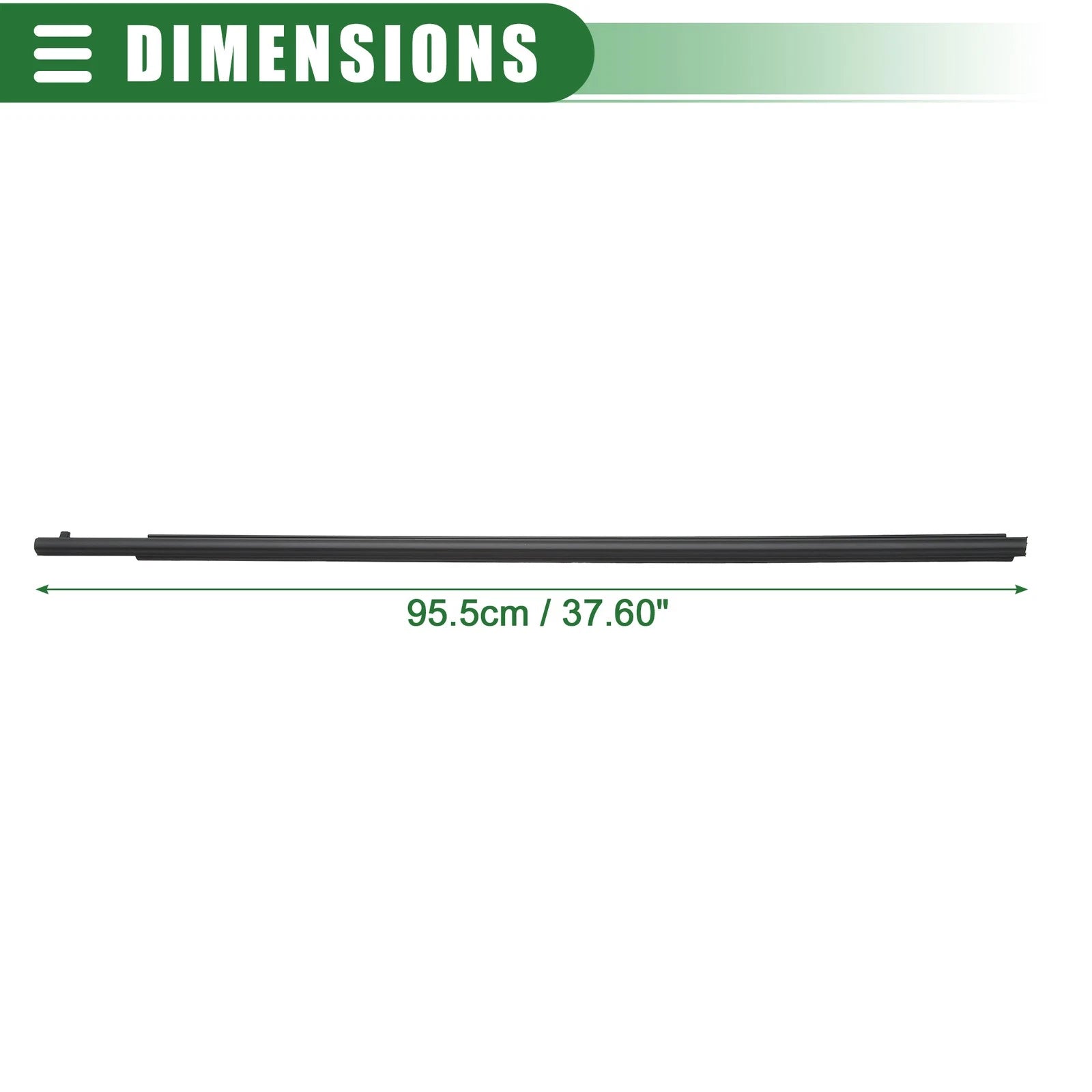 Front Left Door Window Belt Weatherstrip for Toyota Sienna (2011–2020) Black