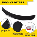 Rear Trunk Spoiler Lip for Chrysler 300 300C (2011–2023) - Glossy Black