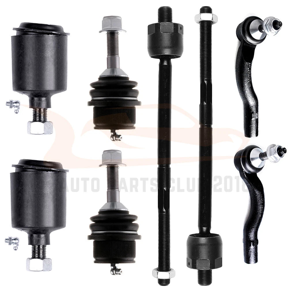 Set of 8 Front Ball Joints Tie Rods for Ford Crown Victoria Lincoln Town Car (2003–2005)