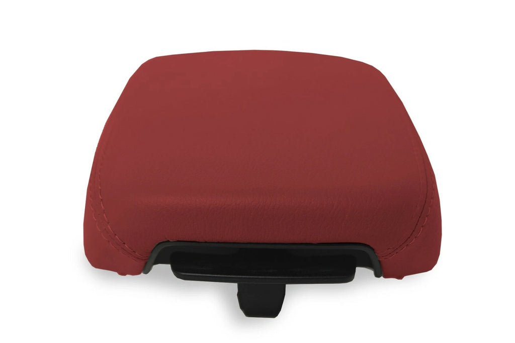 Leather Console Lid Armrest Cover for Hyundai Kona (2018–2020) Red