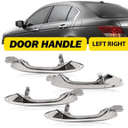 Set of 2 Chrome Outside Door Handles for Honda Accord (2008–2012)