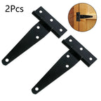 2Pcs Black T-type Metal Hinge for Marine Cabins Yacht Door