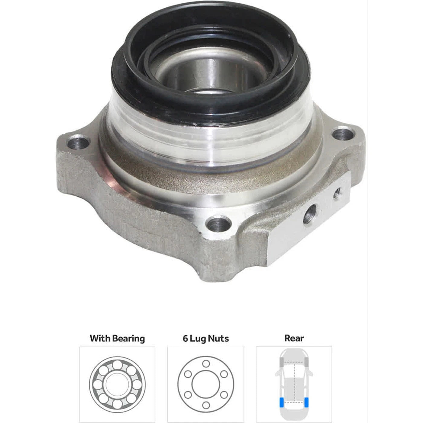 Set of 2 Wheel Hubs for Tacoma (2005–2020)