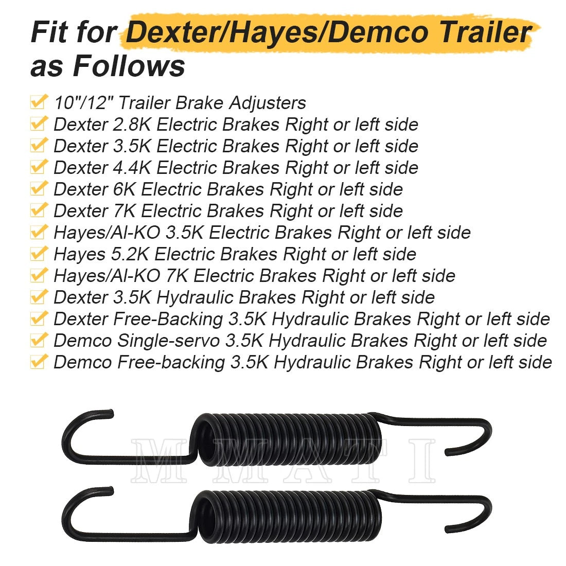 2PC Trailer Brake Adjuster Springs for Dexter Hayes Demco (10"/12")