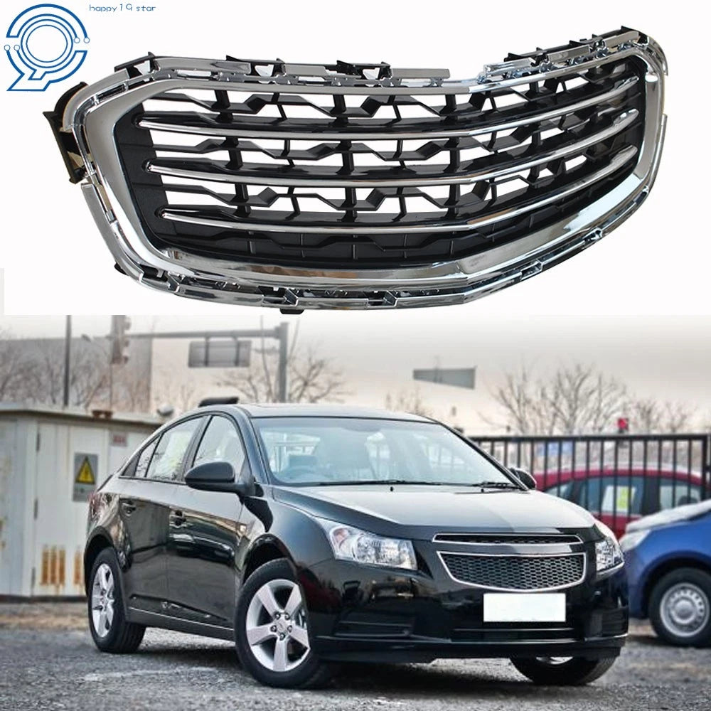 Black Chrome Front Upper Grille for Chevrolet Cruze Limited LTZ (2015–2016)