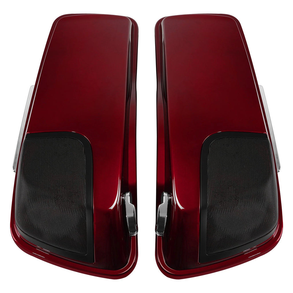4" Stretched Saddlebags for Harley Road Glide (2014–2024) Velocity Red Sunglo
