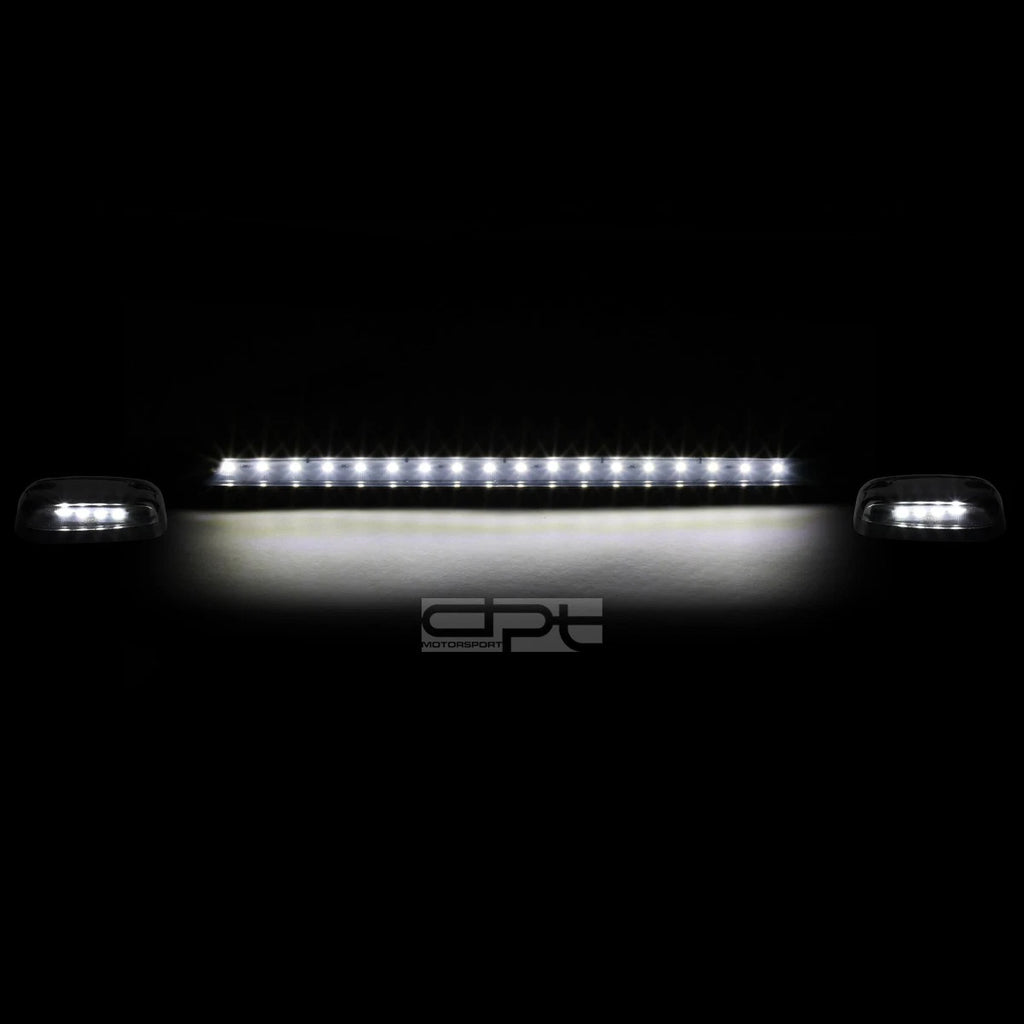 3Pcs Smoked Housing White LED Cab Roof Running Light for Silverado/Sierra (2007–2013)