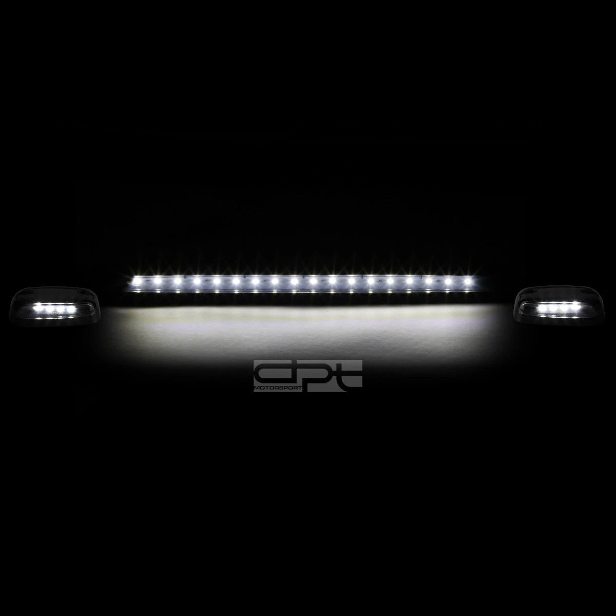 3Pcs Smoked Housing White LED Cab Roof Running Light for Silverado/Sierra (2007–2013)