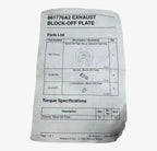 Exhaust Block-Off Plate for Mercury Marine (861776A2)