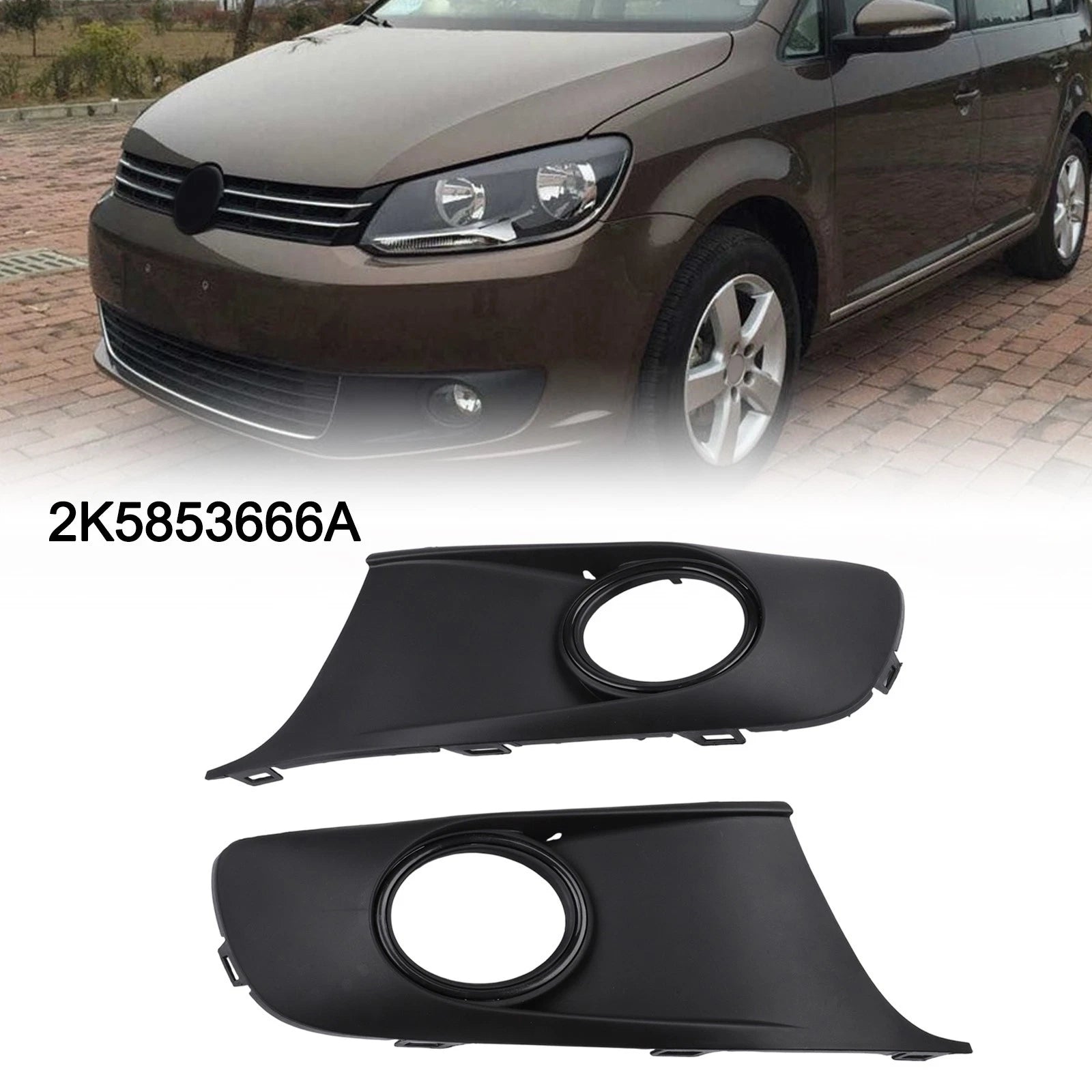 Front Fog Lamp Grille Cover for VW Touran MK2 (2011–2015)