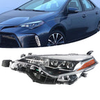 Headlight for Toyota Corolla (2017–2019) Driver Side Black
