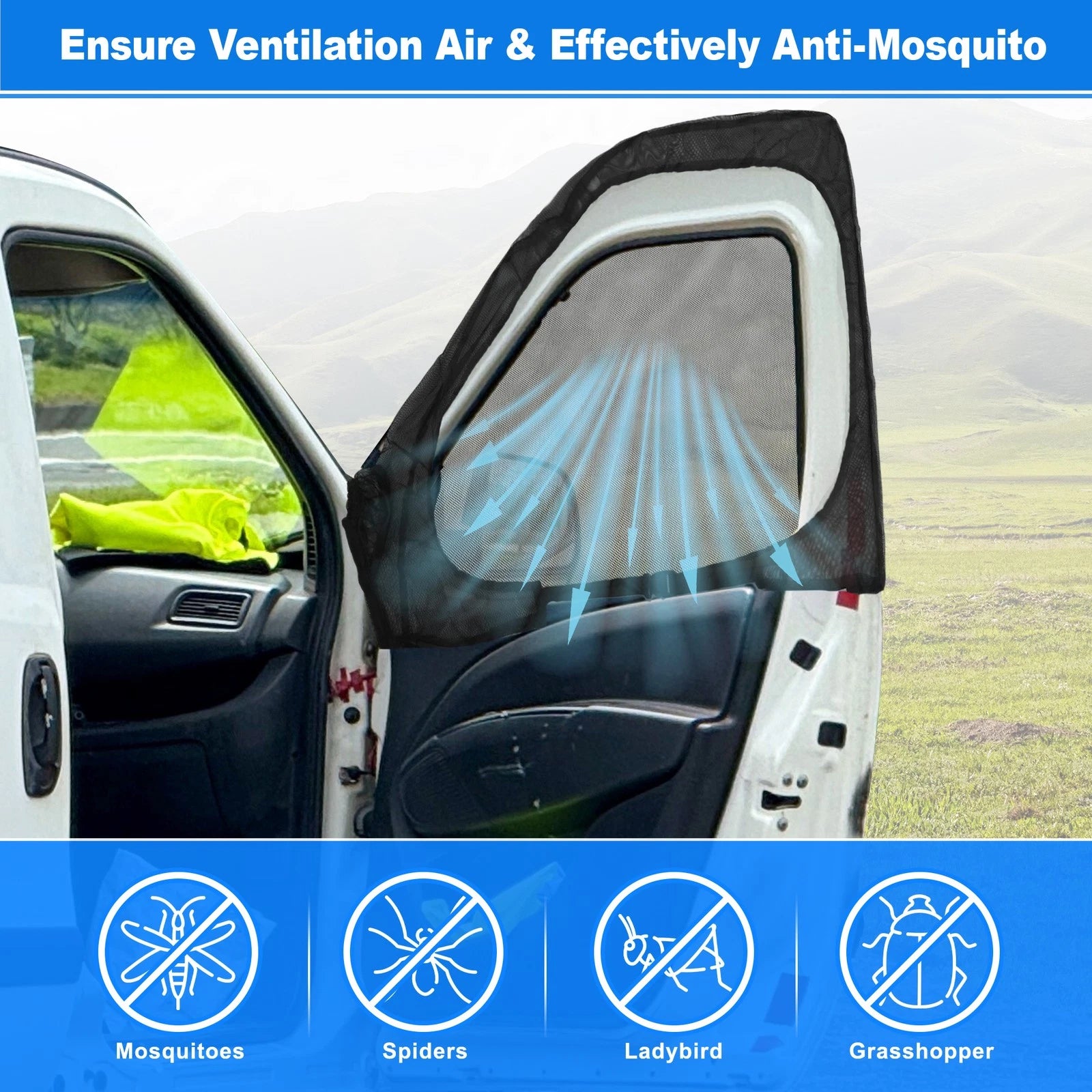 Magnetic Mosquito Screen for Ford E-Series Econoline (2002–2025)
