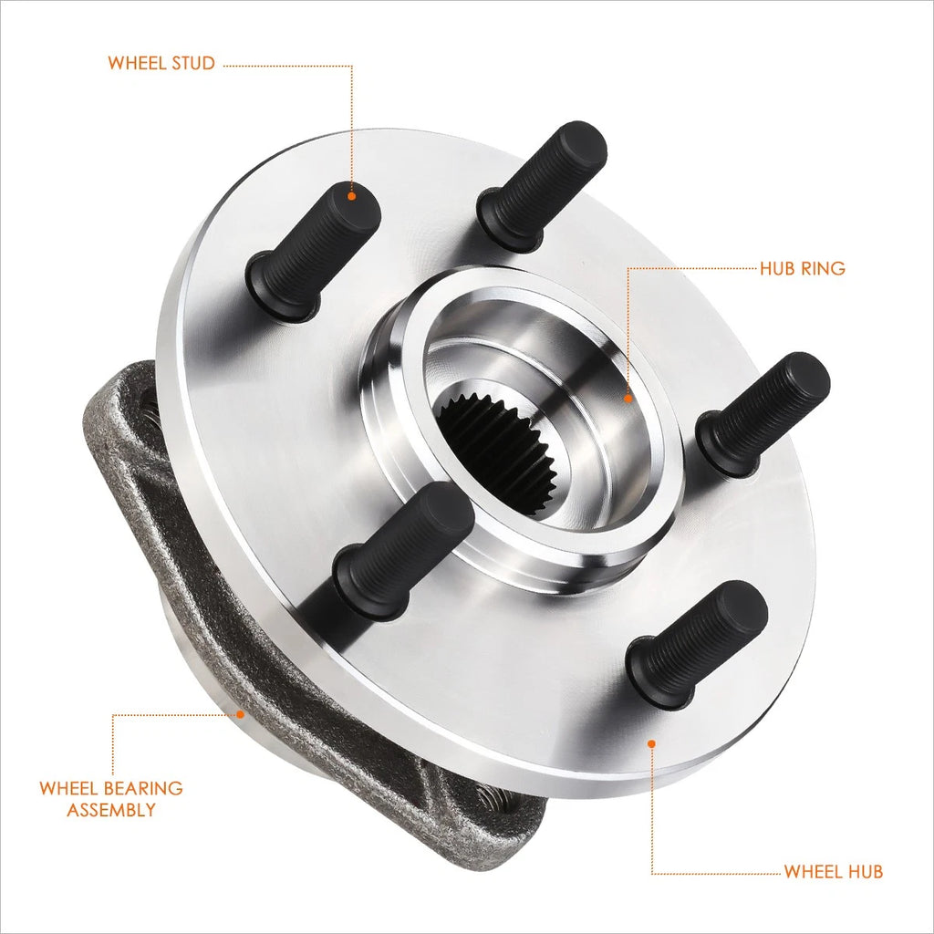 Front Wheel Hub Bearing Assembly Kit for Jeep Cherokee/Comanche/Wrangler (1989–1999)