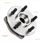 Front Wheel Hub Bearing Assembly Kit for Jeep Cherokee/Comanche/Wrangler (1989–1999)