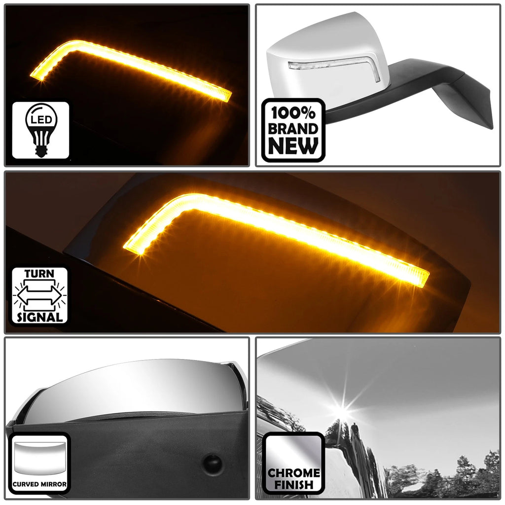 L-Shape Sequential LED Hood Mirrors for Volvo VNL 300 400 760 860 (2018–2021)