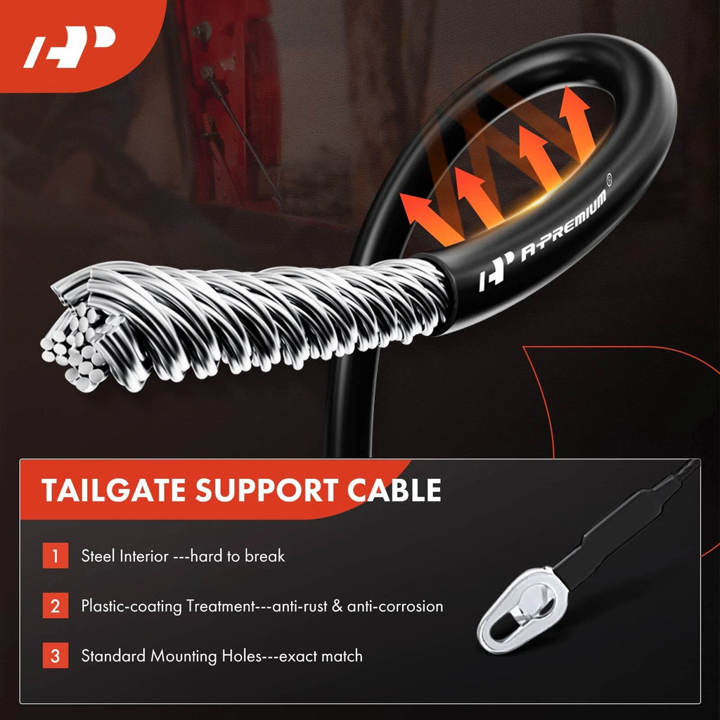 Tailgate Hardware Rebuild Kit with Cable for Chevrolet Silverado 1500 (2007-2018)
