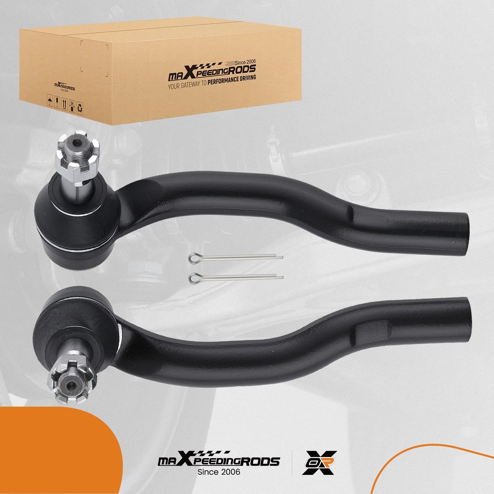 Set of 2 Outer Tie Rod Ends for Infiniti M45 G35 (2006–2010)