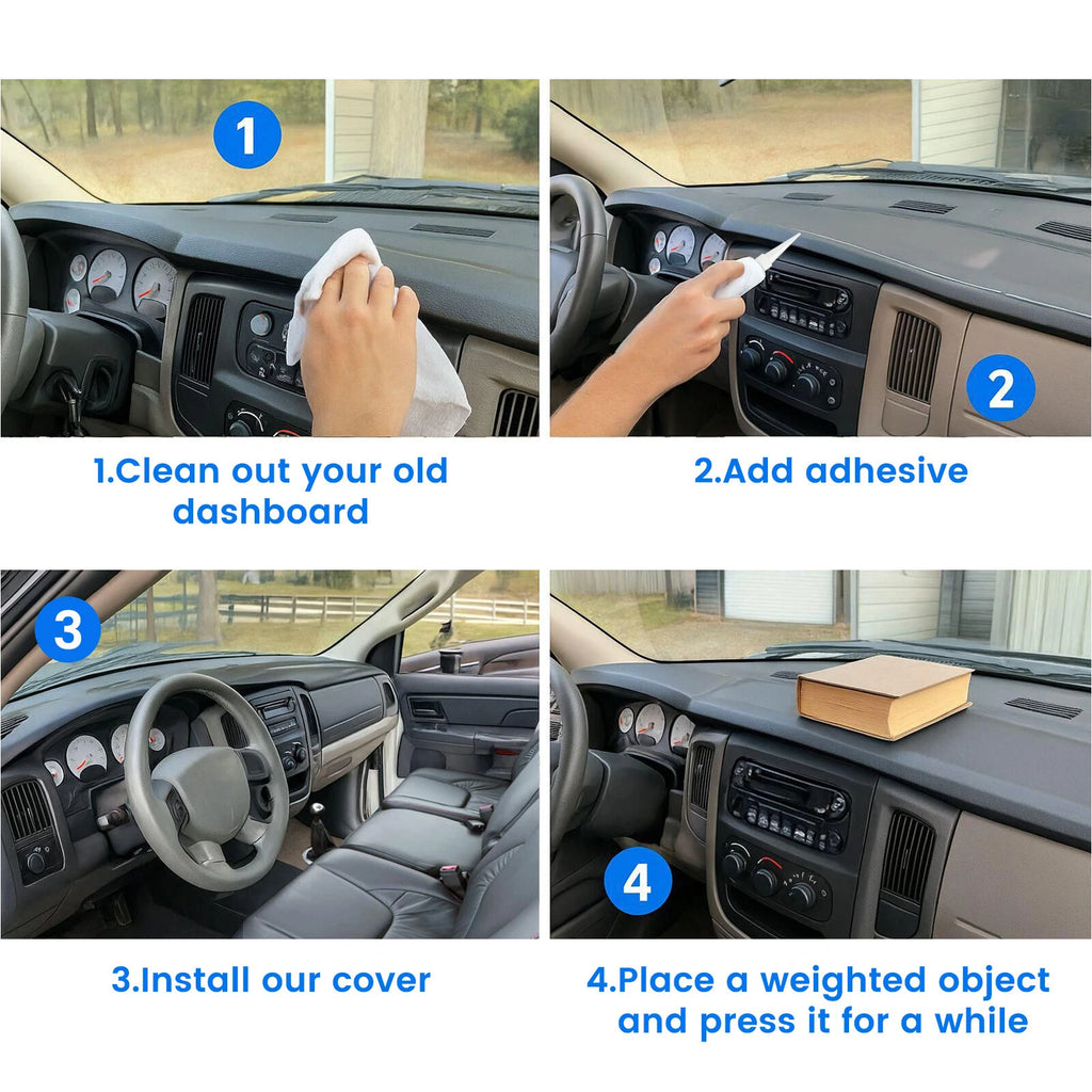 Molded Dash Cover for Dodge Ram 1500 2500 3500 (2002–2005) Textured Black