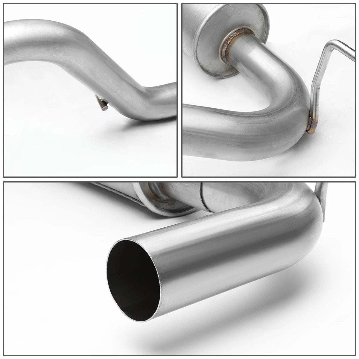 Stainless Catback Muffler Exhaust for Wrangler 4-Dr 3.8L (2007–2011)