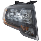 Halogen Headlight for Ford Expedition (2015–2017) - Right, Bulb Reflector, Black