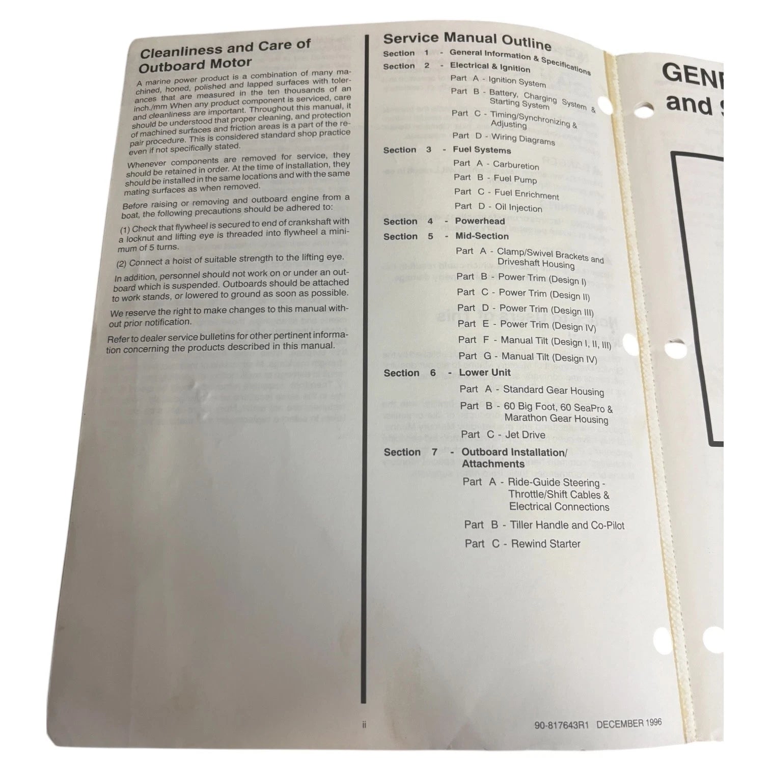 Service Manual for Mercury/Mariner Outboards 45 Jet, 50, 55, 60 (90-817643R1)
