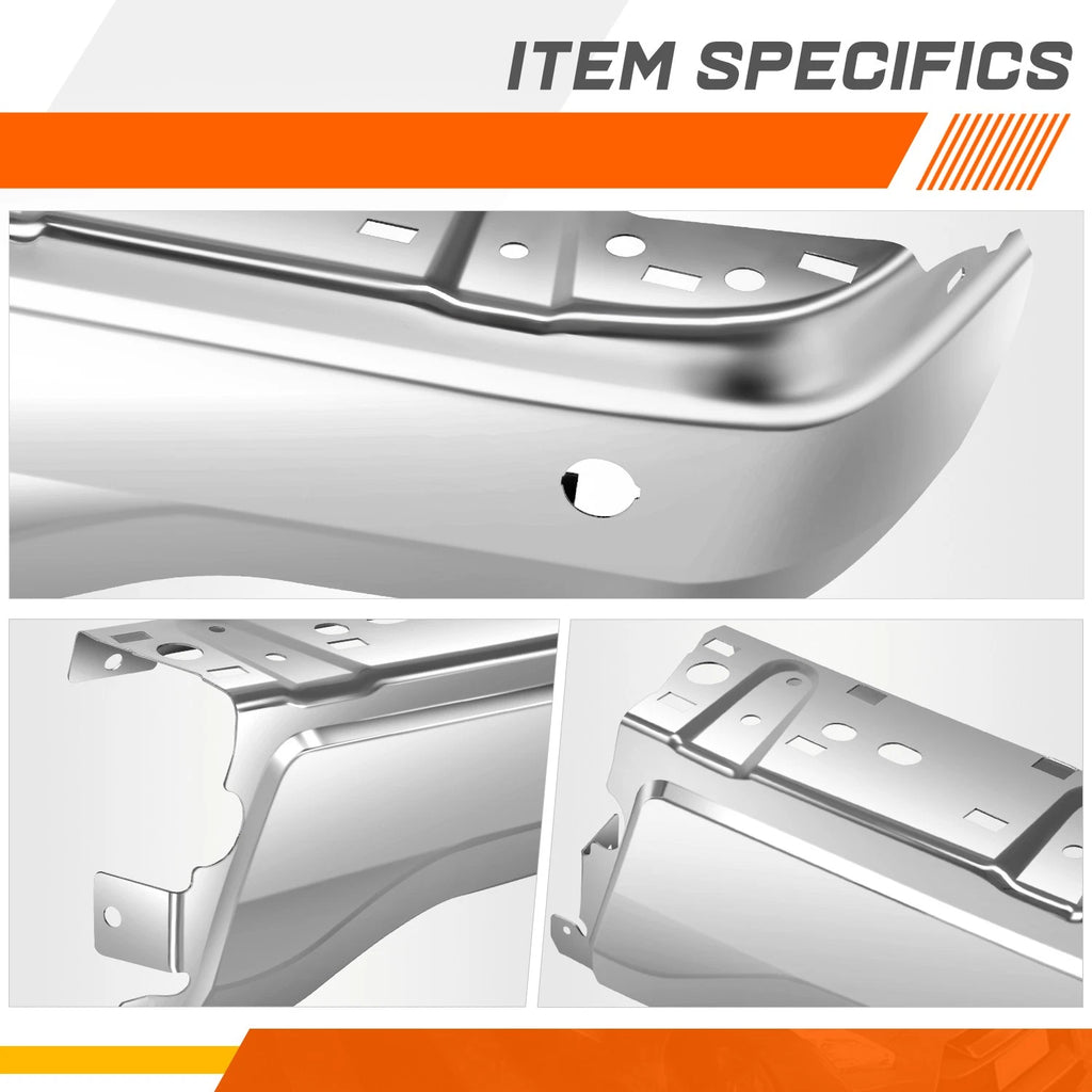 Set of 2 Steel Rear Bumper End Caps for Ford Ranger (2019–2023) Chrome