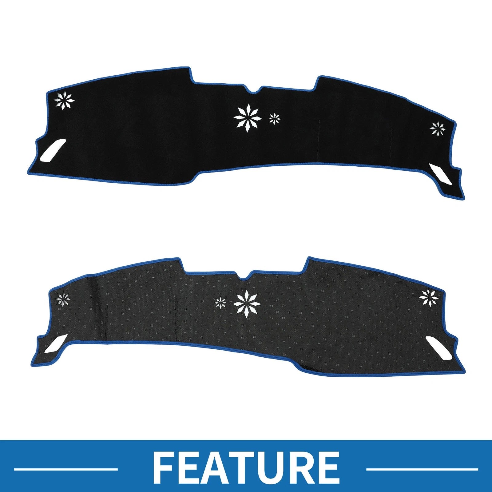 Dashboard Cover Mat for Hyundai Sonata (2024) - Sun Protector Pad Black Blue