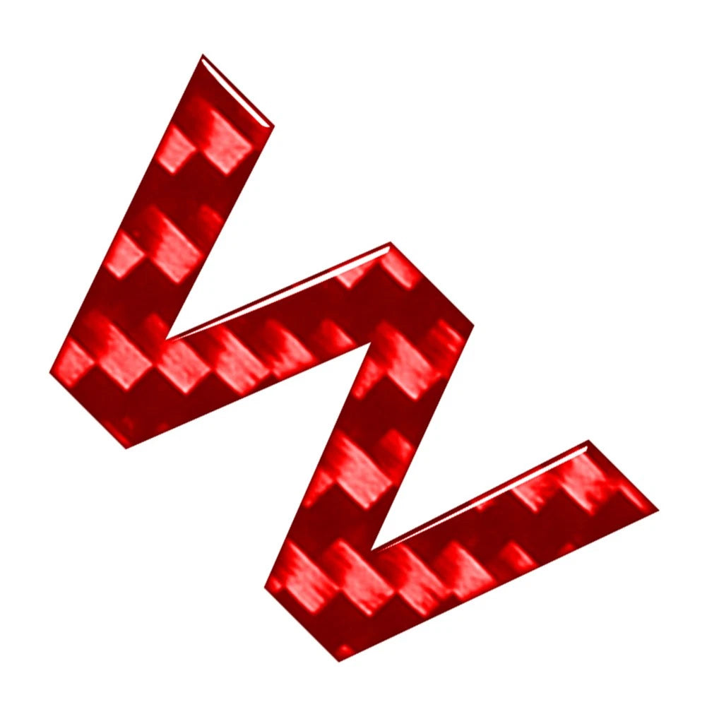 W Red Window Door Badge Emblem Decals for Car