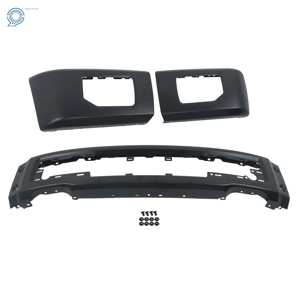 Front Bumper with Fog Light Hole for Ford F150 (2015–2017) Black Steel