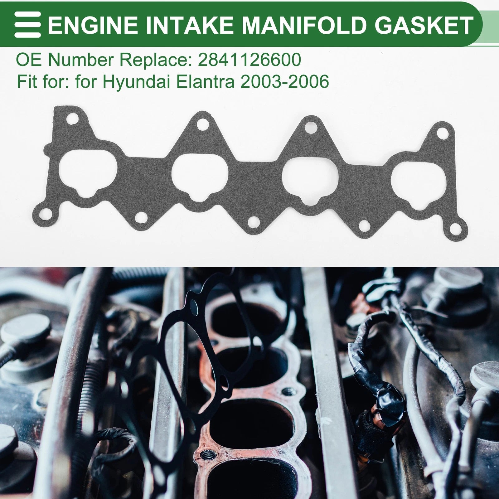 Engine Intake Manifold Gasket for Hyundai Elantra (2003–2006) No. 2841126600
