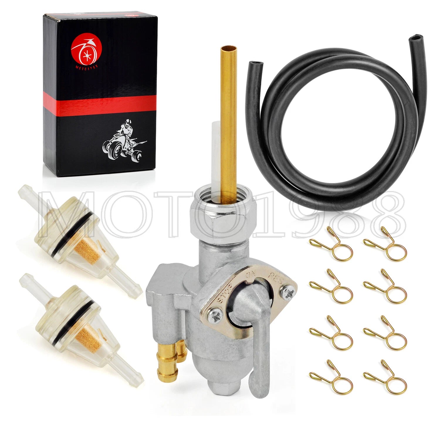 Fuel Tank Valve Petcock Kit for Honda CL175 CB350 CL350 SL350 CB360 CB450 CL450 (1968-1976)