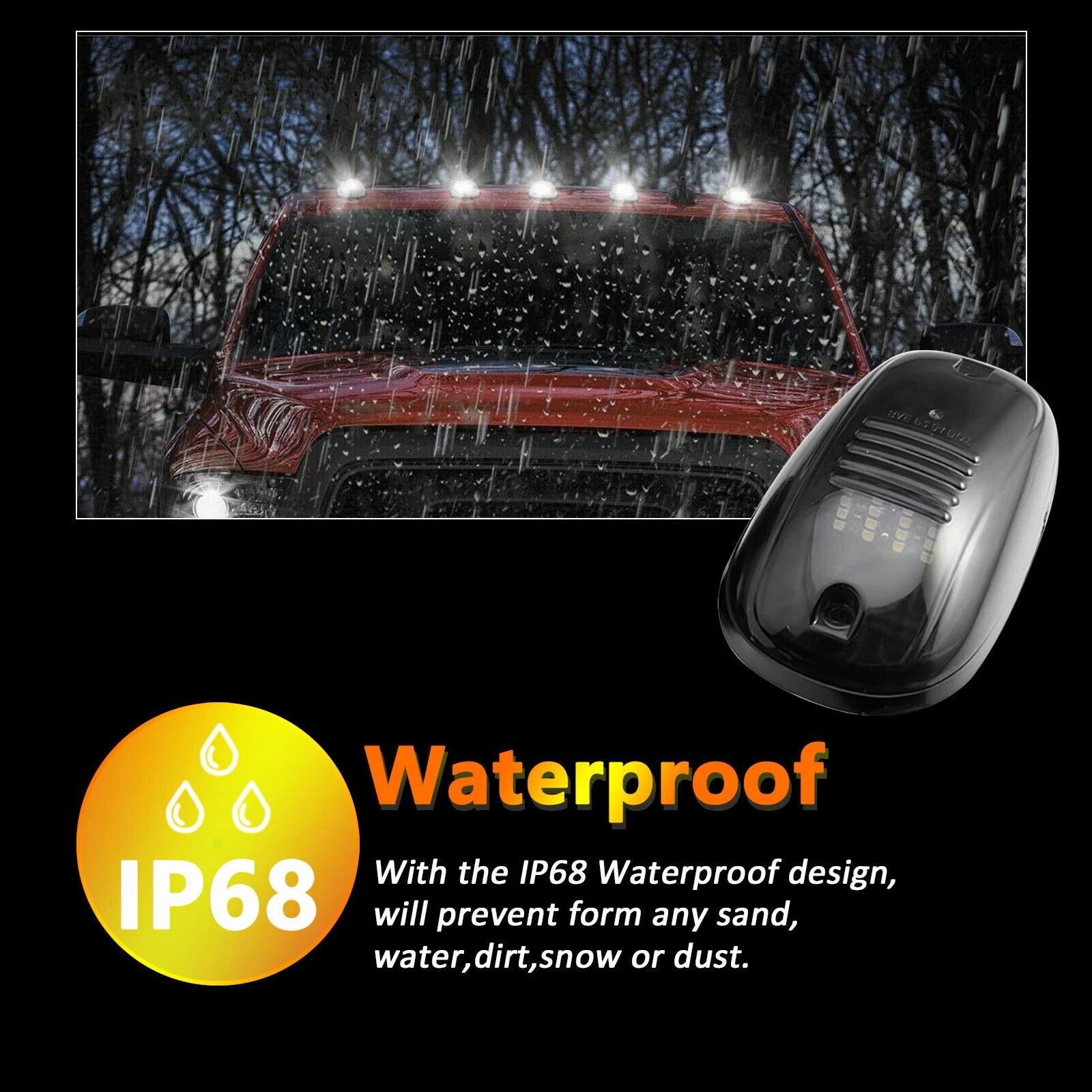 Smoked Lens Rooftop Cab Running Light LED 6000K for Dodge Ram (2010-2024)