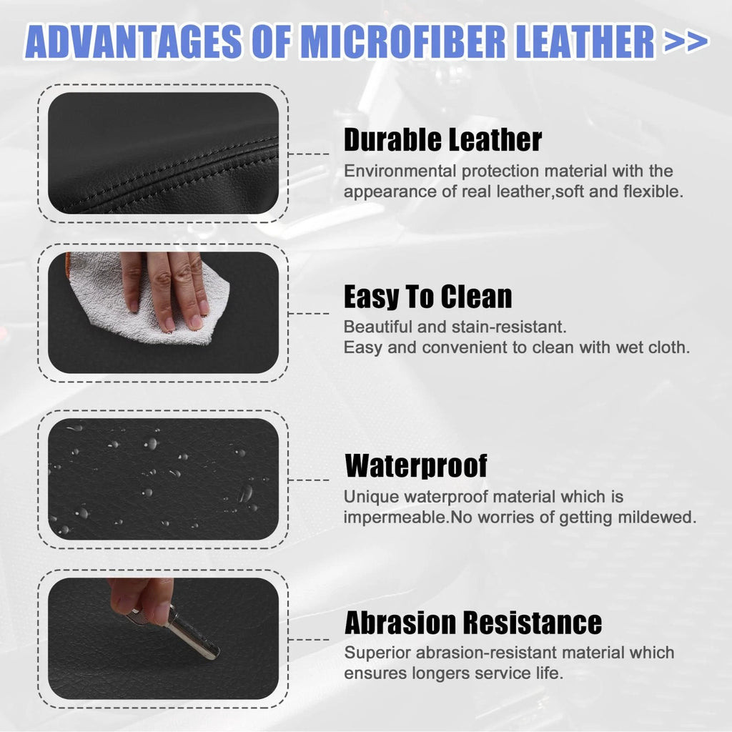 Armrest Protector Cover for Mazda 6 (2014–2018) Black Stitches