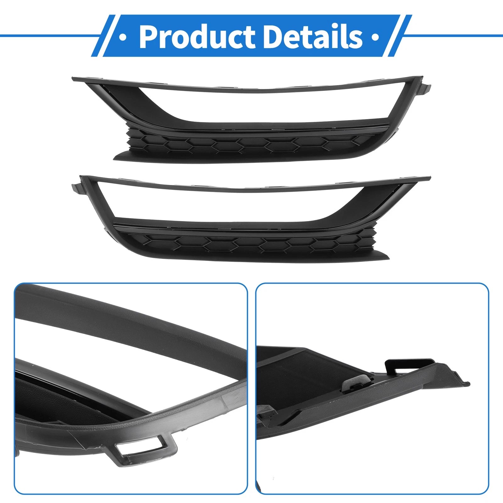 1 Pair Front Fog Light Grill for Volkswagen Passat (No. 561853665A/561853666A)