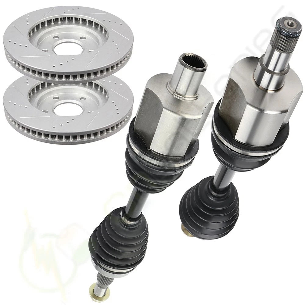 2X Front CV Axle + 2 Brake Rotors for Chevrolet Impala Monte Carlo (2000–2005)