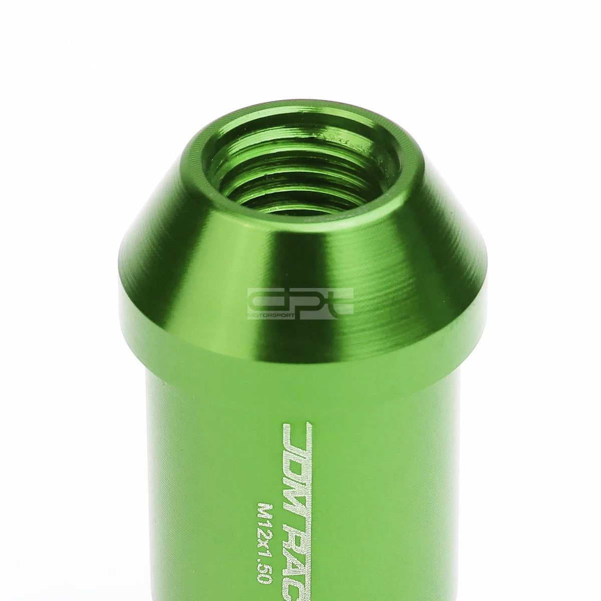 20 PCS Open End M12x1.5 50mm Tall Green Aluminum Lug Nuts + Lock Key