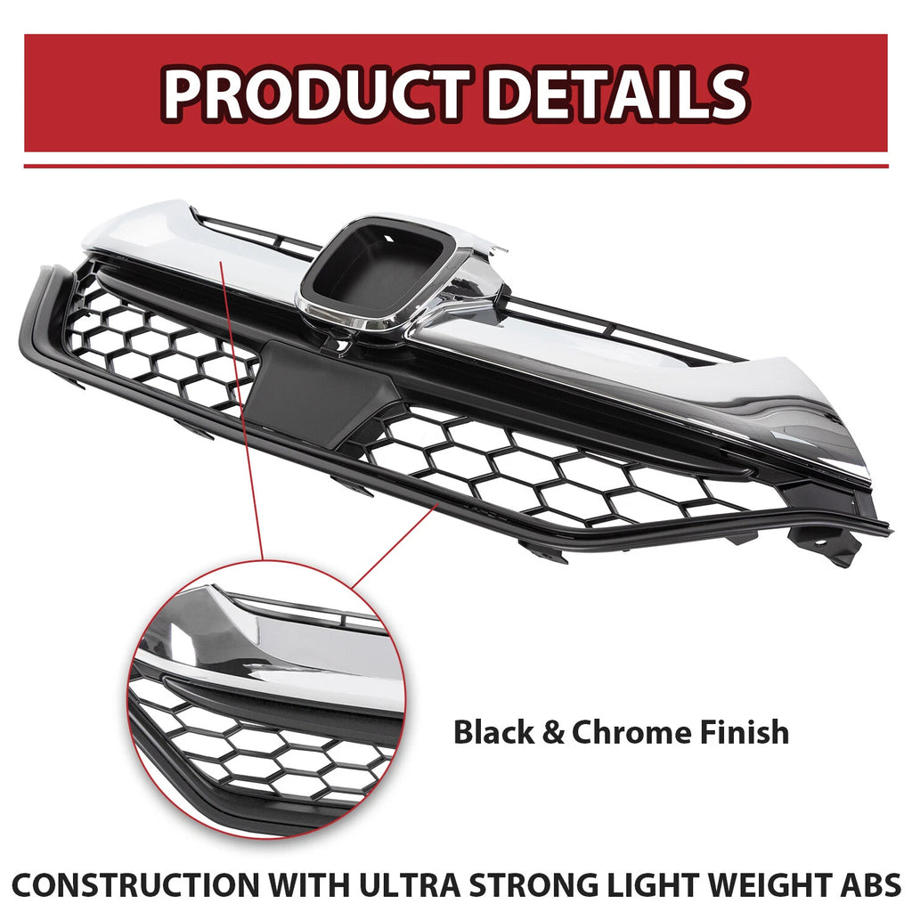 Front Bumper Upper Grille for Honda CR-V (2017–2019)