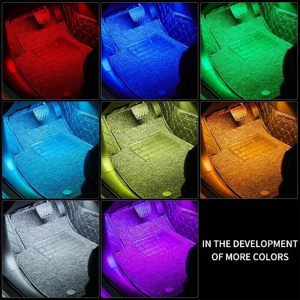 36LED RGB Remote Control Decorative Foot Lamp for Car