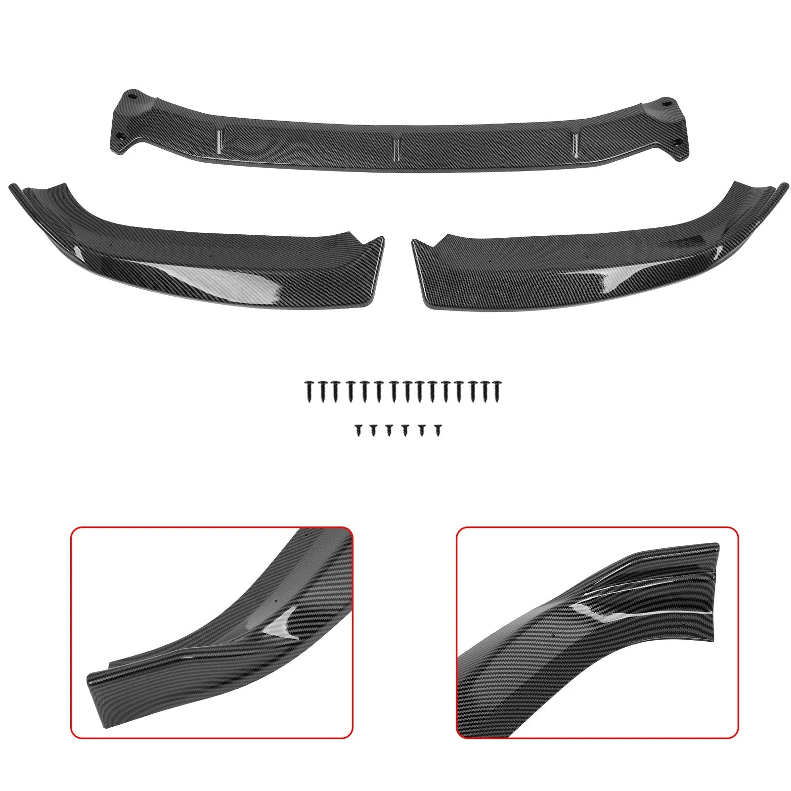 Carbon Fiber Front Bumper Lip for Audi A4, S4 (2017–2019)