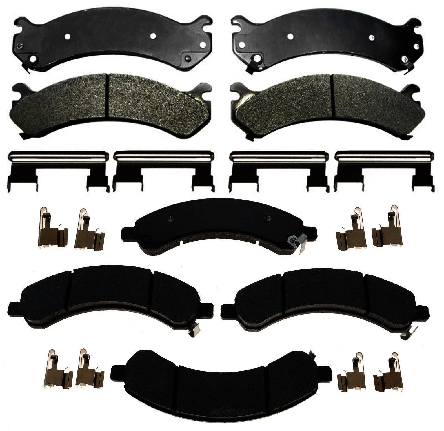 Set of 4 Semi-Metallic Brake Pads for GMC Savana 3500 (2003–2023)