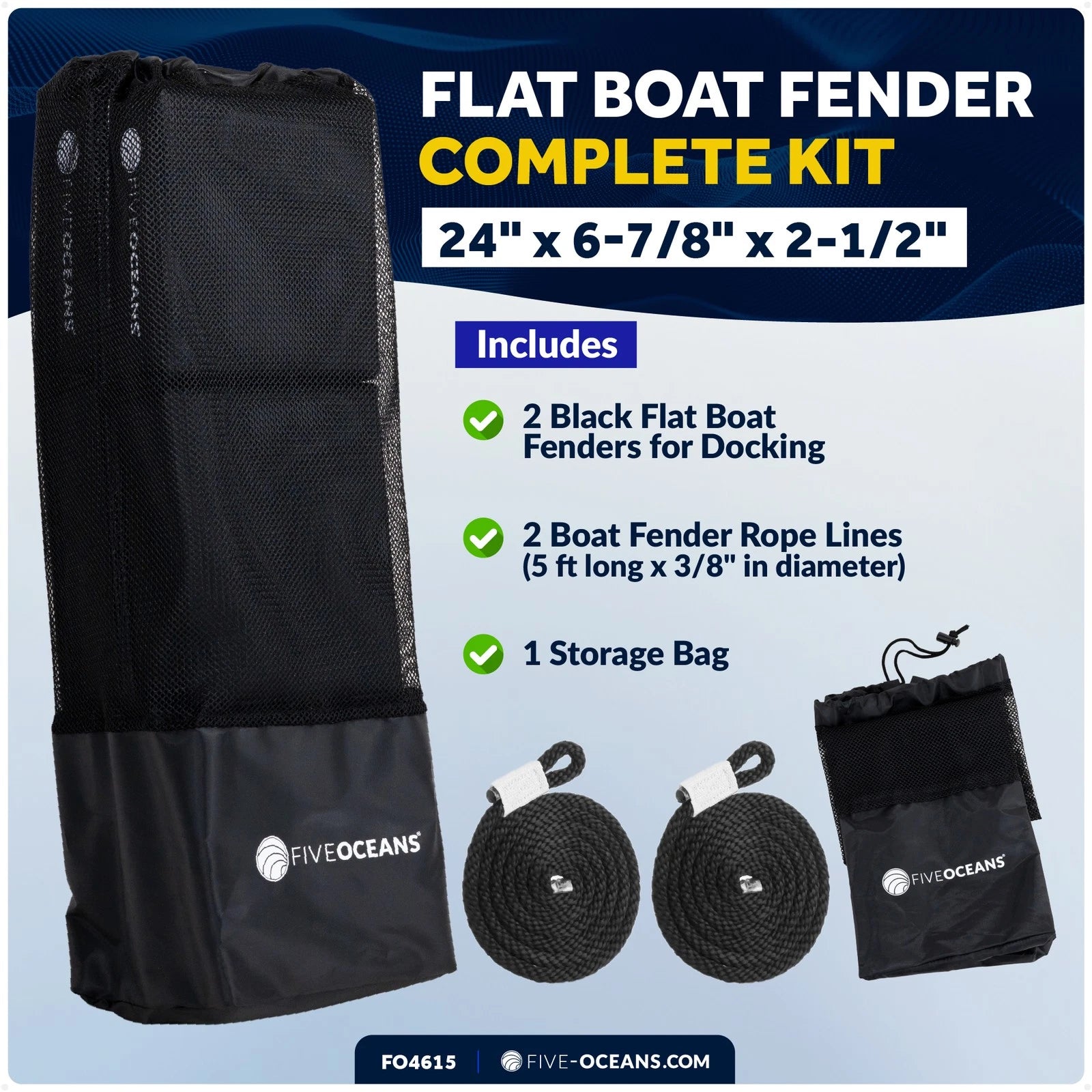 2-Pack Boat Fenders for Contour Bumper 23-1/2" x 6-7/8" x 2-1/2"