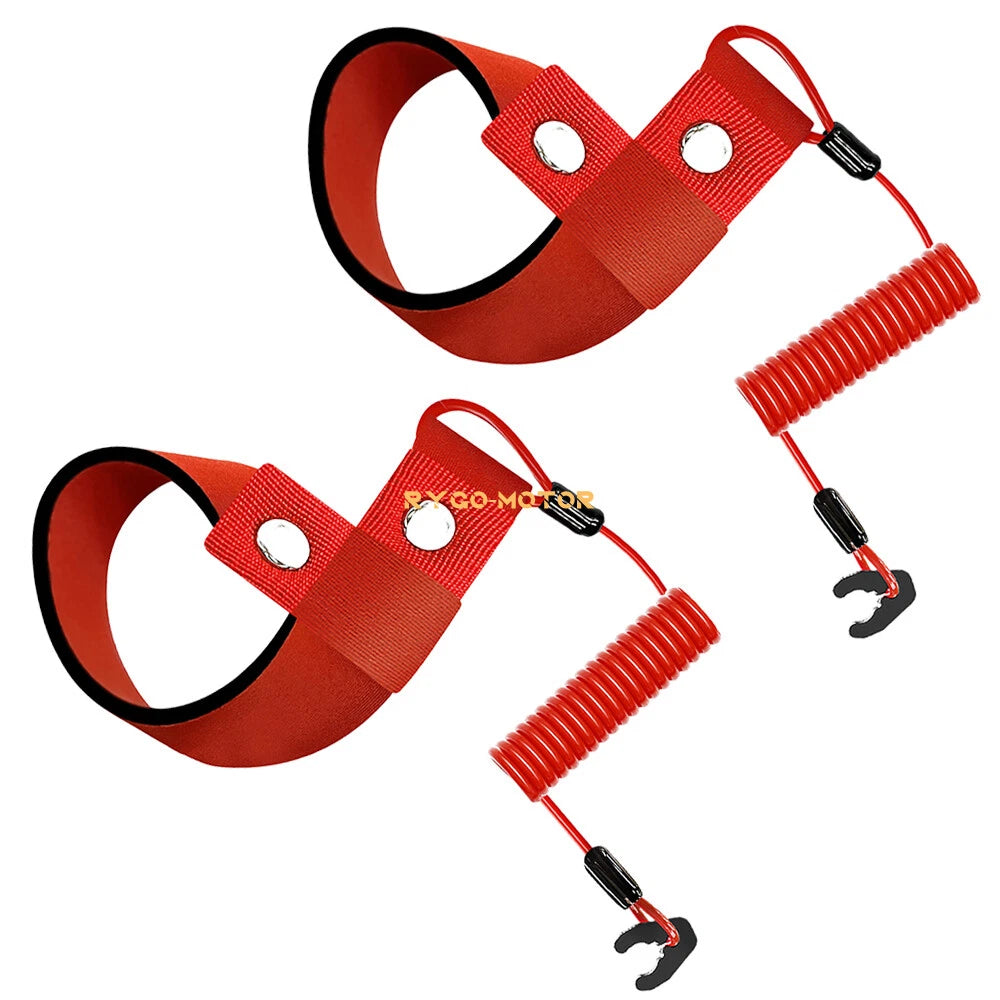 2X Stop Kill Safety Key Lanyard for Kawasaki Jet Ski (JT750, 900, 1100, 1200, 1500)