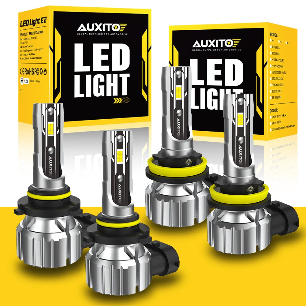 Set of 4 LED Headlight Bulbs for H11/9005 Combo (6500K)