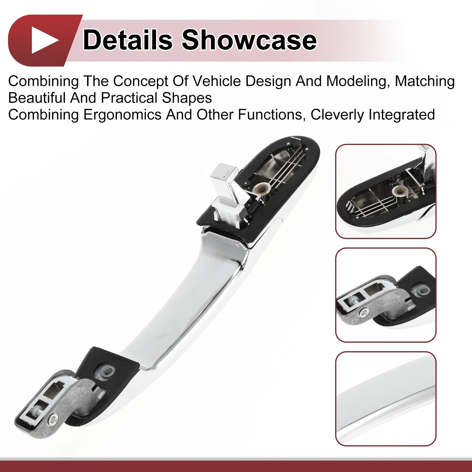 Car Door Handle Grip for Hyundai Tucson (2016–2023) No. 836502E010 Silver Tone