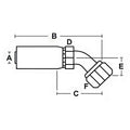 Female JIC 37° Swivel 45° Elbow for Universal Products Models