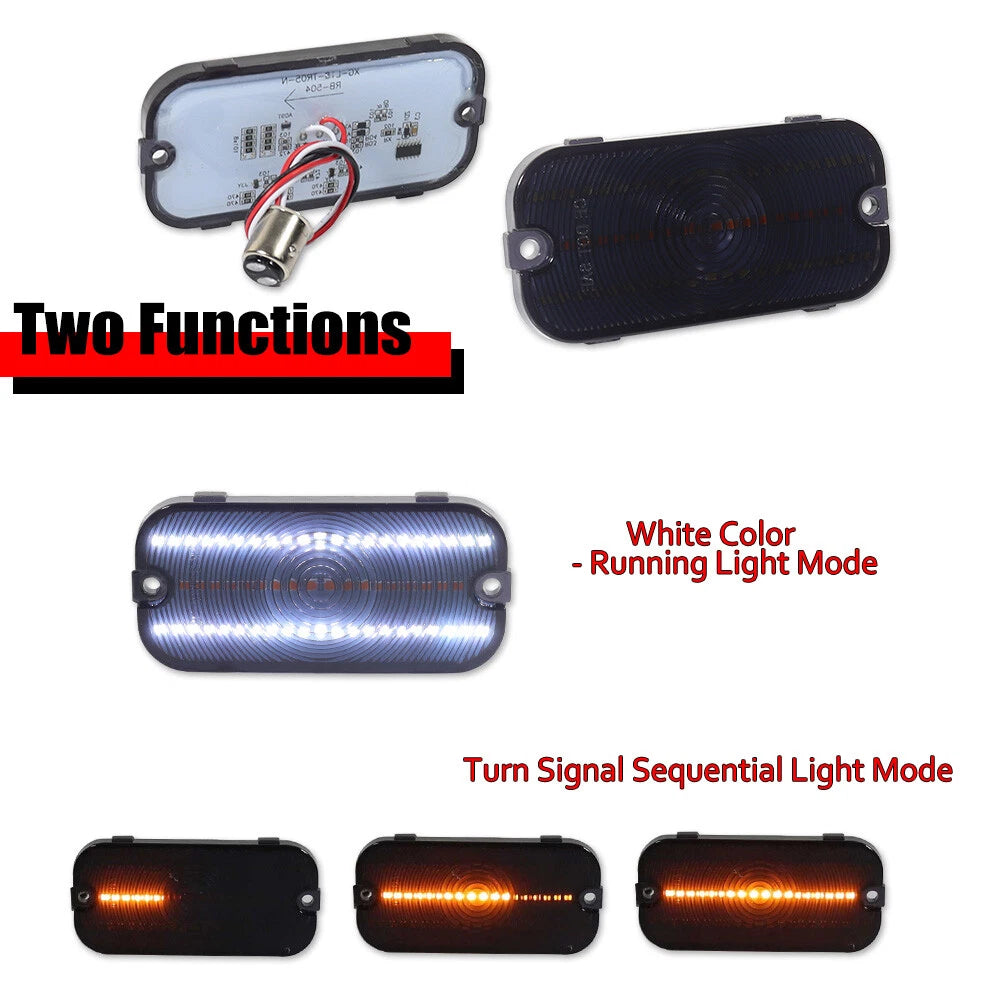 Smoked Switchback LED DRL Signal Lights for Ford Bronco (1966–1968)