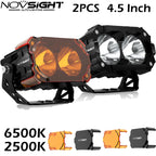4X 4.5" LED Work Light Pod Flood for Jeep Truck SUV